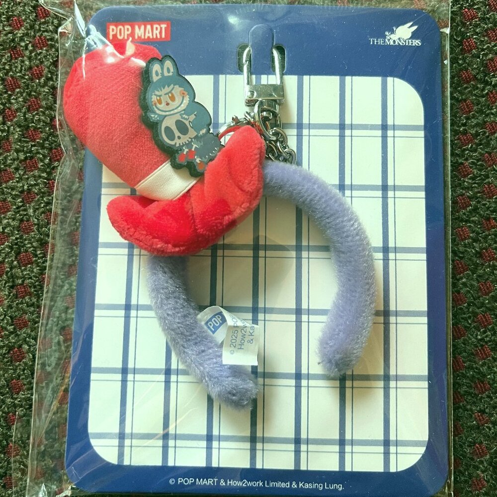 POP MART The Monsters Labubu Tycoco Headband Key Charm NWT Authentic